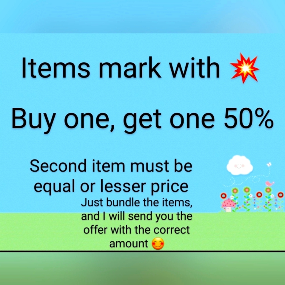 Buy one get one half price
